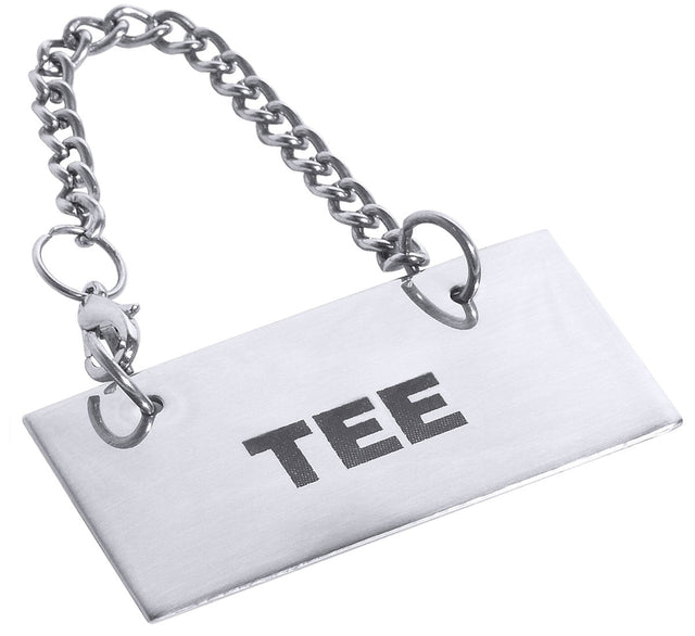 Contacto Edelstahl Schild für Kannen: TEE 