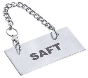 Edelstahl Schild für Kannen: SAFT - CPGASTRO
