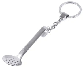 Edelstahl Schlüsselanhänger Schaumlöffel mit Kette und Ring - CPGASTRO