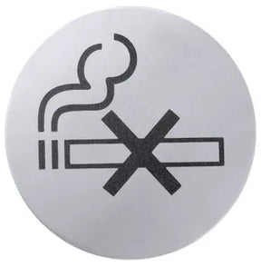 Edelstahl Türsymbol NICHTRAUCHER Ø 7,5cm - CPGASTRO