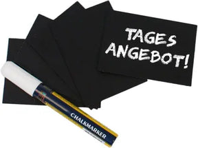 Schreibtafel schwarz DIN A7 20-er Set - CPGASTRO