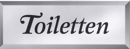 Schild TOILETTEN mit Pfeil Contacto - CPGASTRO