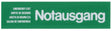 Wortschild NOTAUSGANG grün Contacto - CPGASTRO
