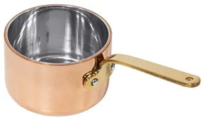 Stielkasserolle 7 cm tief aus Kupfer/Edelstahl - CPGASTRO