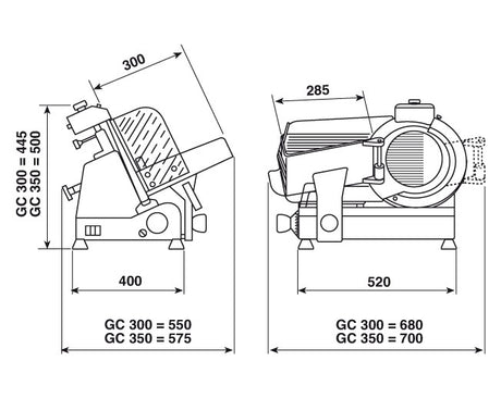 Aufschnittmaschine GC Superior Line Gastronics - CPGASTRO