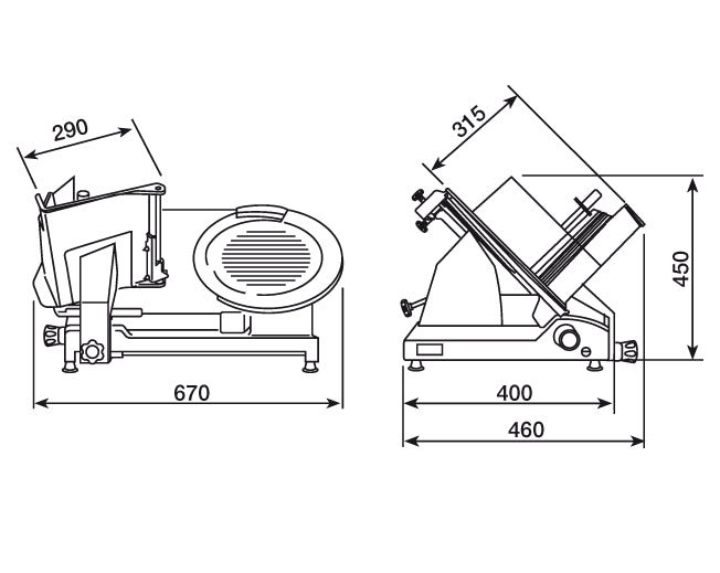 Aufschnittmaschine GXE Superior Line Gastronics - CPGASTRO