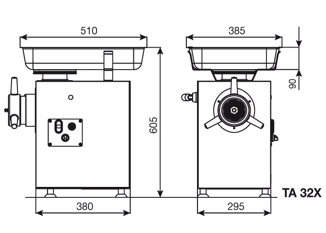 Fleischwolf TA32X 500 kg/h Premium Line Gastronics - CPGASTRO