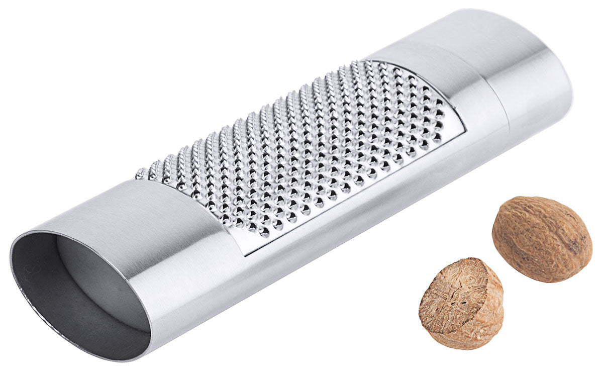 Edelstahl Muskatreibe oval 4,5 cm