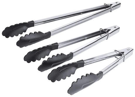 Edelstahl Bratzange 23-40 cm hochglänzend mit Feder und Verschlussschieber Contacto - CPGASTRO