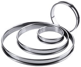 Stainless steel flat cake base ring 8 cm