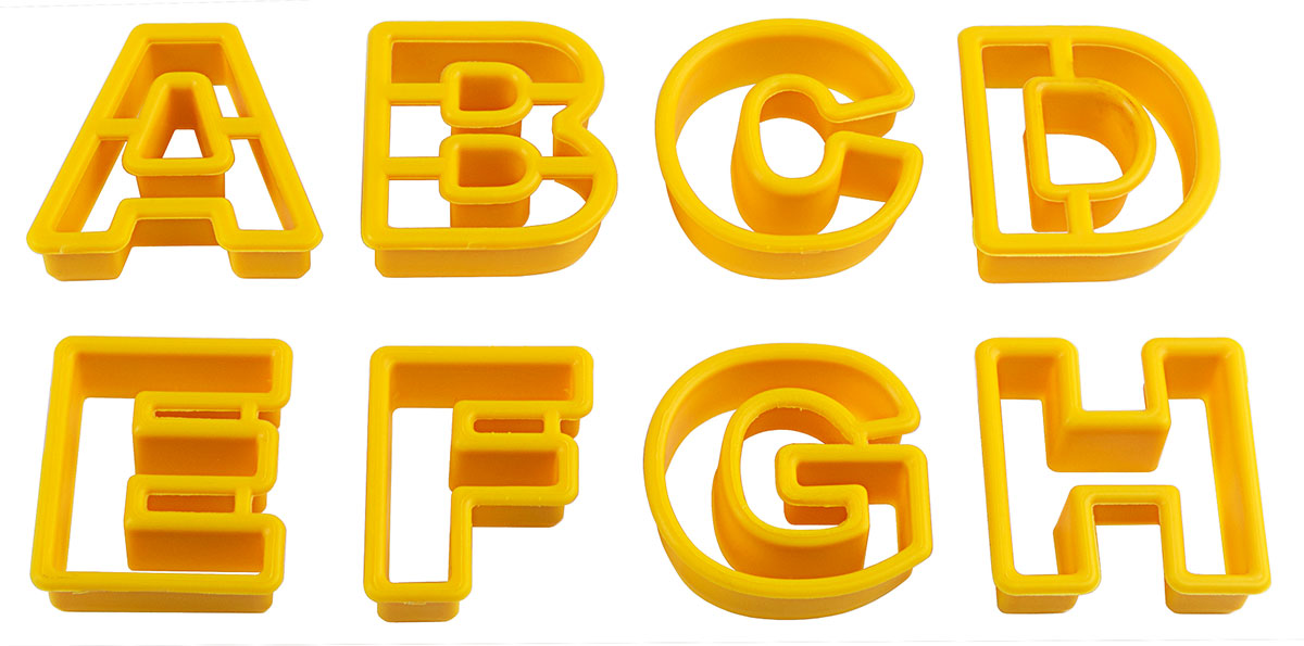 Ausstecher Buchstaben klein Polyamid 26tlg