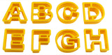 Ausstecher Buchstaben klein Polyamid 26tlg