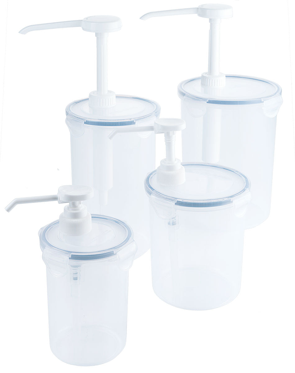 Dispenser 0,44-2 Liter rund mit Pumpenaufsatz Contacto - CPGASTRO