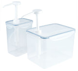 Dispenser 1,5-3,9 Liter eckig mit Pumpaufsatz lebensmittelgeeignet Contacto - CPGASTRO