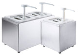 Edelstahl Saucendispenser mit Pumpe 1-2 Behälter / Leer Gestell Contacto - CPGASTRO