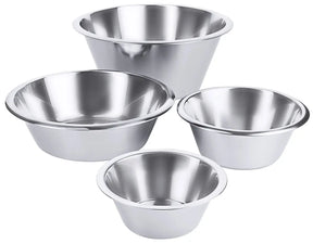 Edelstahl Schüssel 0,5-14 Liter flache konische Form - CPGASTRO