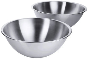 Edelstahl Mixerschüssel Ø 16-28 cm halbkugelförmig g mit flachem Boden - CPGASTRO