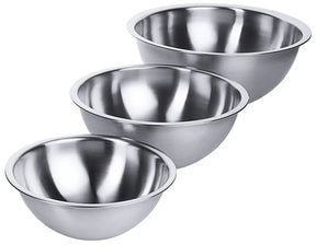 Edelstahl Mixerschüssel Ø 33-50 cm Hochglänzend halbkugelförmig mit flachem Boden - CPGASTRO