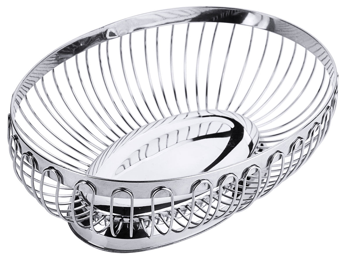 Edelstahl Obstkorb oval 22 cm Contacto - CPGASTRO