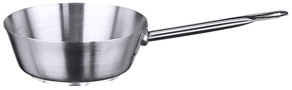 Edelstahl Sauteuse mit Rohrgriff gerade auslaufender Rand 16-24 cm Contacto - CPGASTRO