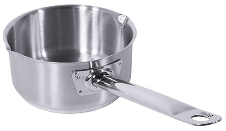 Edelstahl Stielkasserolle mit Rohrgriff & Ausguss 16-20 cm Contacto - CPGASTRO