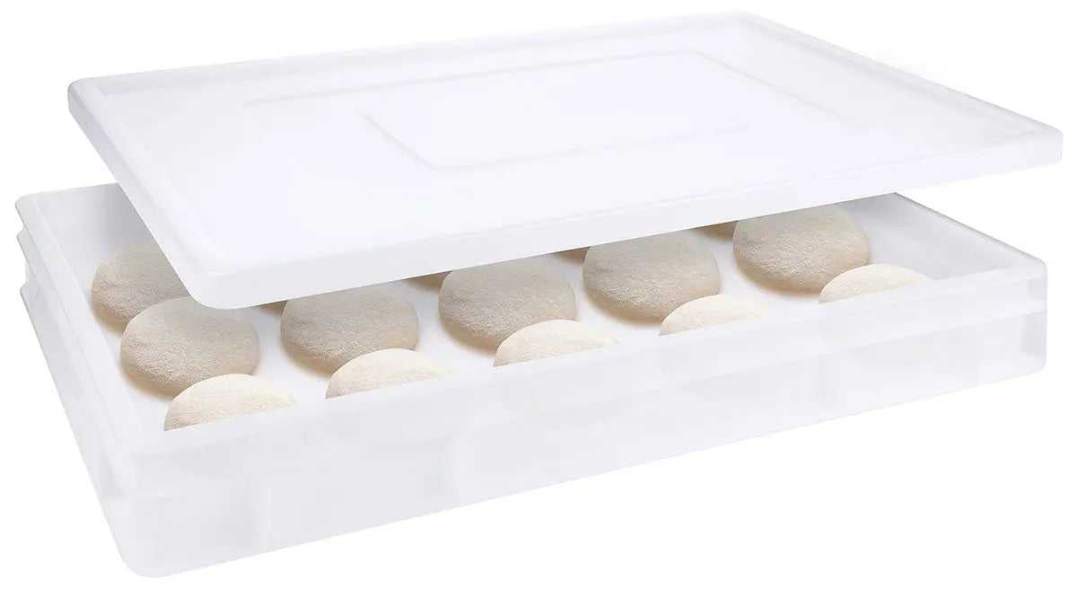 Pizzaballenbehälter weiß 60x40x7,5cm / Deckel Contacto - CPGASTRO