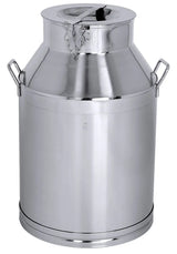 Edelstahl Transportkanne 25 bis 50 Liter mit Bodenring & Deckel - CPGASTRO