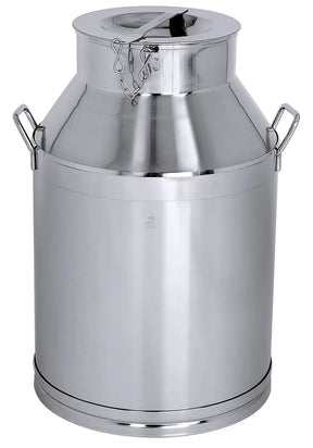Edelstahl Transportkanne 25 bis 50 Liter mit Bodenring & Deckel - CPGASTRO