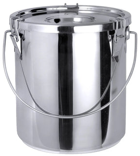 Edelstahl Transporteimer 6,5 bis 15,5 Liter mit Deckel - CPGASTRO