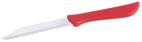 Edelstahl Brötchenmesser mit rotem Griff Wellenschliff Contacto - CPGASTRO