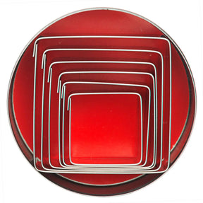 Ausstechformen Edelstahl quadratisch glatt 6-teile - CPGASTRO