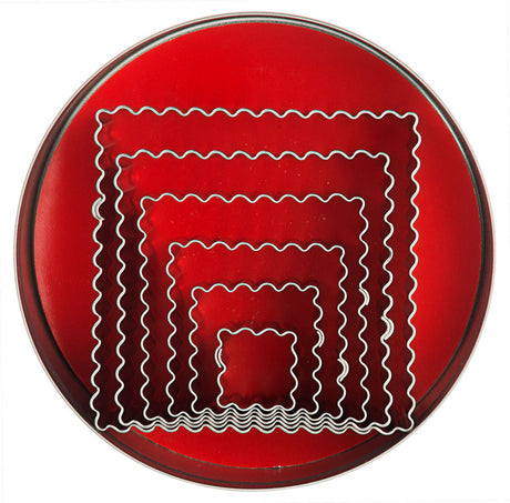 Ausstechformen Edelstahl quadratisch gewellt 6-teile Contacto - CPGASTRO