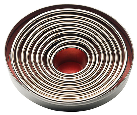 Ausstechformen Edelstahl oval glatt 9-teile Contacto - CPGASTRO