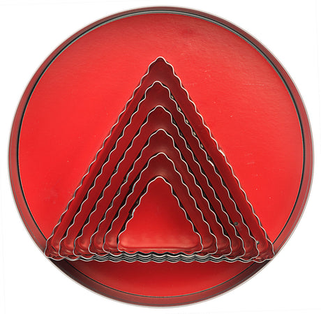 Ausstechformen Edelstahl dreieckig gewellt 6-teile Contacto - CPGASTRO