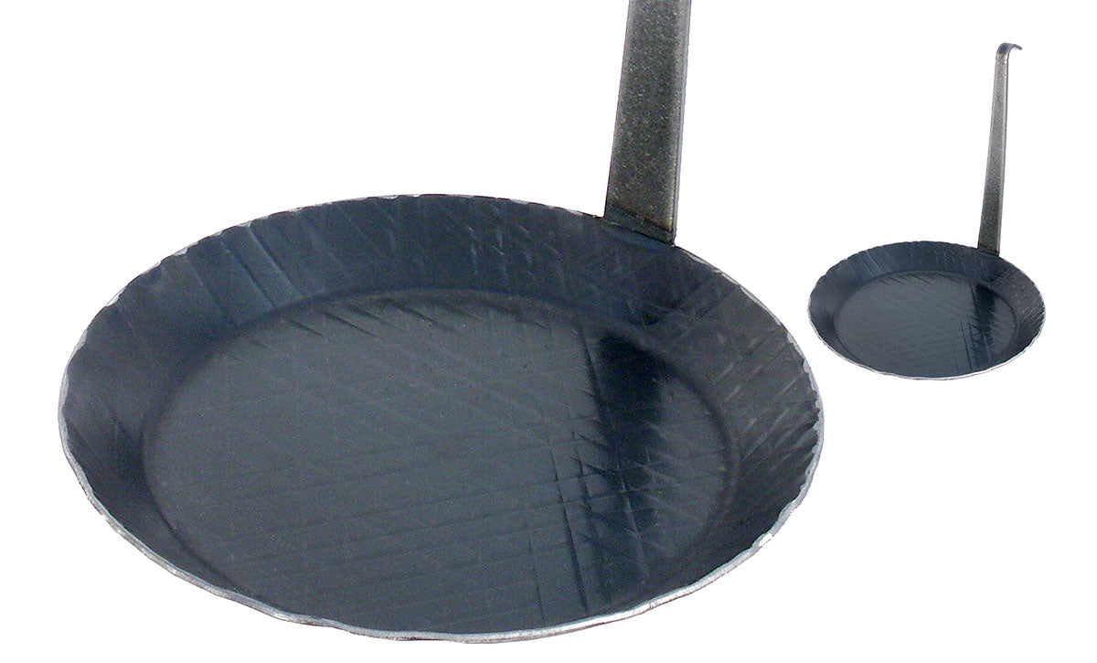 Eisenpfanne Servierpfanne Ø 20-24 cm mit vertikalem Griff