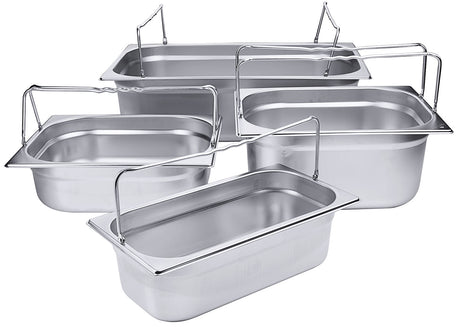 Edelstahl GN-Behälter mit Bügelgriffen verschiedene Größen Contacto - CPGASTRO