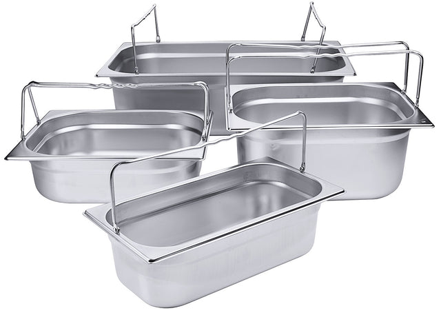 Edelstahl GN-Behälter mit Bügelgriffen verschiedene Größen Contacto - CPGASTRO