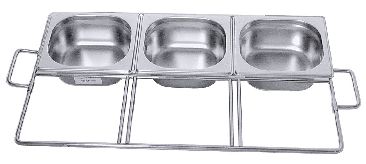 Edelstahl GN 1/1 System-Einschubrahmen für Gastronormbehälter 1/6 Contacto - CPGASTRO