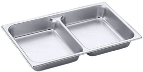 Edelstahl GN 1/1 Abteilbehälter 3 l mit zwei Abteilen - CPGASTRO