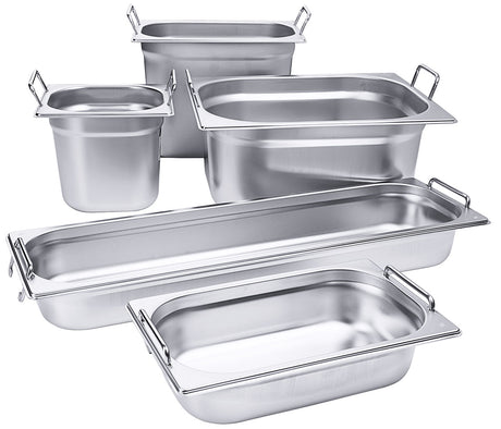 Edelstahl GN-Behälter mit Fallgriffen Contacto - CPGASTRO