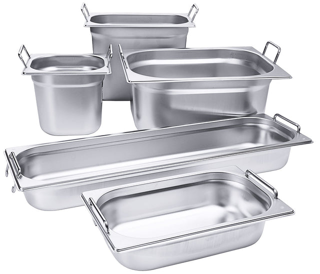 Edelstahl GN-Behälter mit Fallgriffen Contacto - CPGASTRO