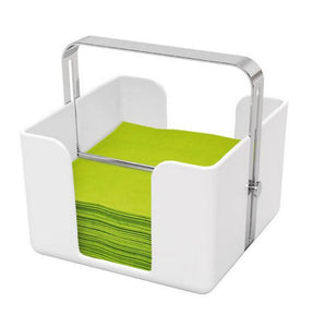 Serviettenhalter PROFI 18,5 x 18,5 x 18 cm Melamin Weiss - CPGASTRO