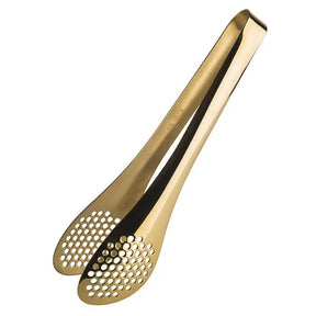 Zange Universalzange hochglanzpoliert gelocht Gold-Look Edelstahl 18/8 Länge 25 cm - CPGASTRO