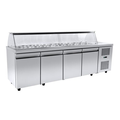 Salattheke mit Kassentisch Edelstahl 230cm Gastronics - CPGASTRO