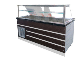 Salattheke SL-D-200 GW BRS Umluft Schwarz Granit 5x GN 1/1 Dekor Wenge 3 - CPGASTRO