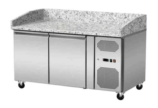 Pizzakühltisch Granit rosa-grau 2 Türen 150 cm Gastronics - CPGASTRO