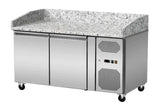 Pizzakühltisch Granit rosa-grau 2 Türen 150 cm Gastronics - CPGASTRO