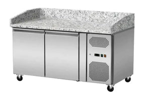 Pizzakühltisch Granit rosa-grau 2 Türen 150 cm - CPGASTRO