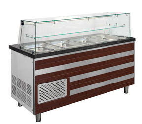Salattheke mit Aufsatzvitrine 153 cm - CPGASTRO