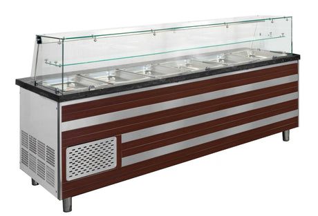 Salattheke mit Aufsatzvitrine 220 cm B-Ware Gastronics - CPGASTRO